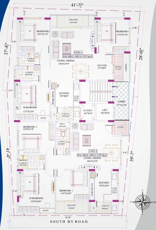  krishna paradise Krishna Paradise Cluster Plan from 1st to 5th Floor