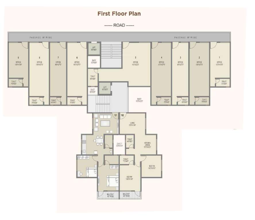 24 sakshi avenue 24 Sakshi Avenue Cluster Plan for 1st Floor