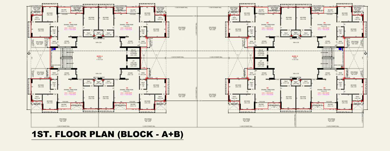  one fifty one One Fifty One Block A Cluster Plan from ground to 1st Floor