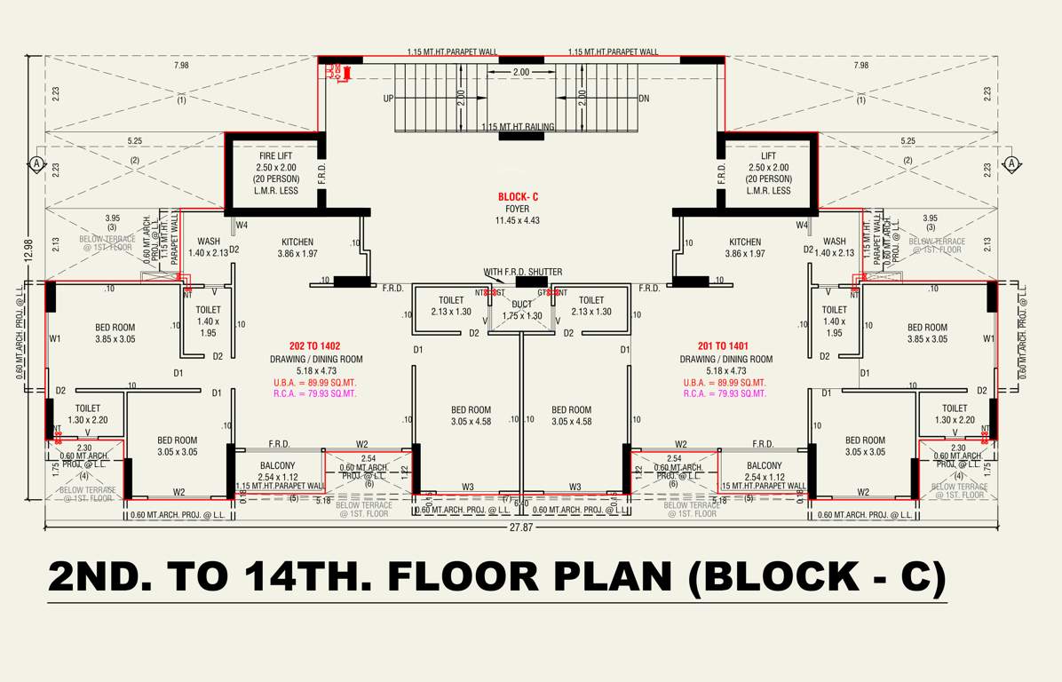  one fifty one One Fifty One Block C Cluster Plan from 2nd to 14th Floor