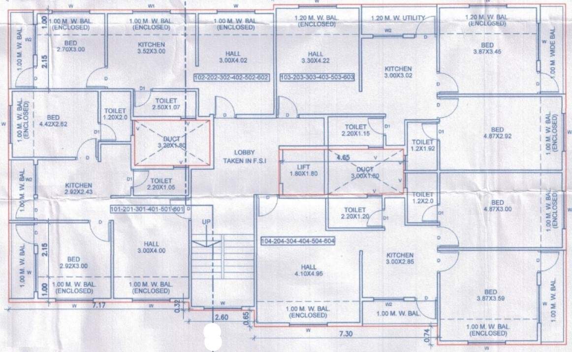  chandani co op housing society Cluster Plan from 1st to 6th Floor