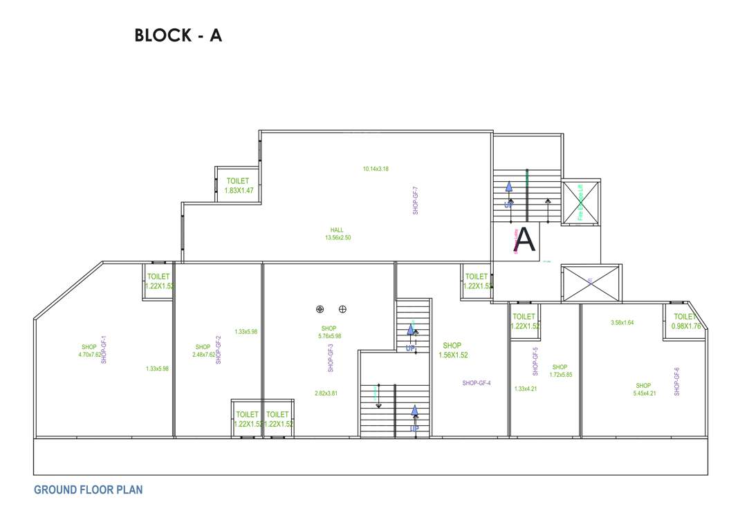 shubh heights Shubh Heights Block A Cluster Plan from 1st to 7th Floor