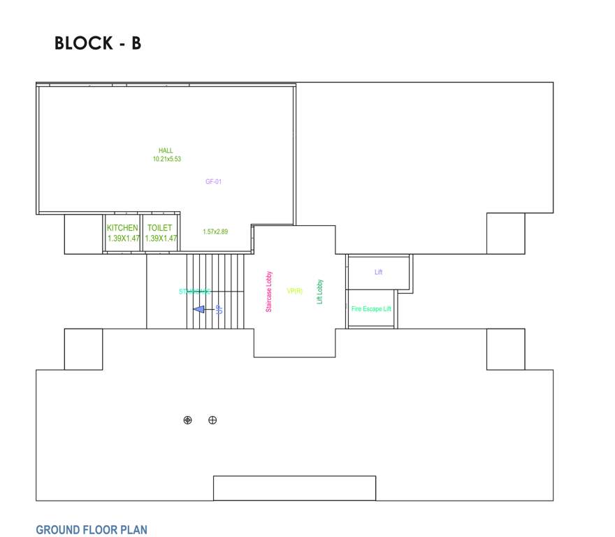 shubh heights Shubh Heights Block B Cluster Plan from 1st to 7th Floor