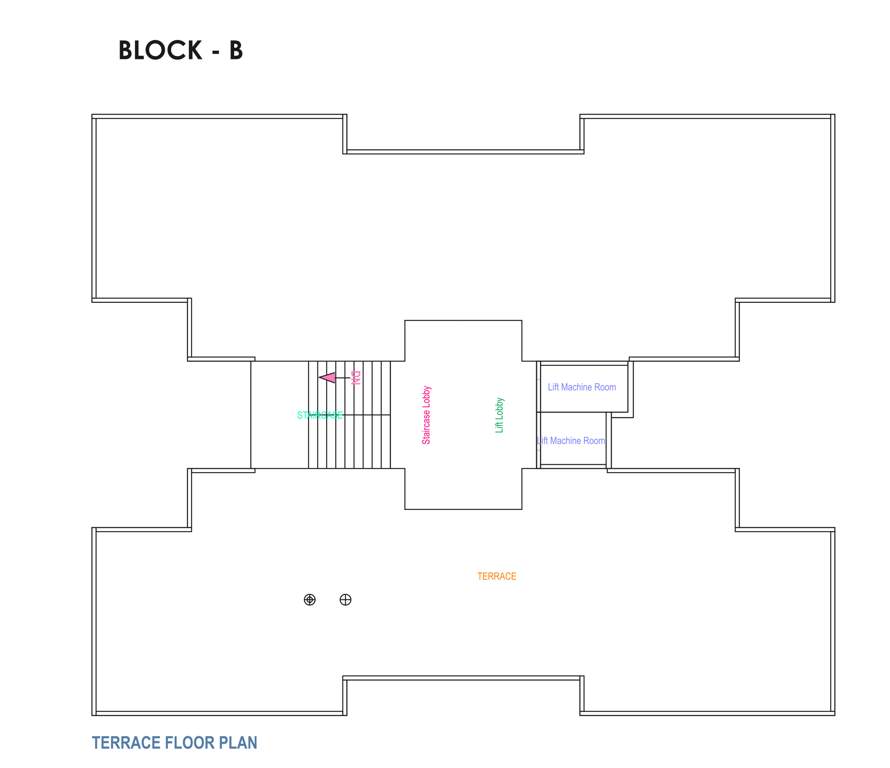 shubh heights Shubh Heights Block B Cluster Plan from 1st to 7th Floor