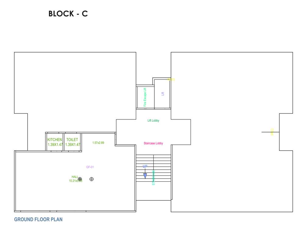 shubh heights Shubh Heights Block C Cluster Plan from 1st to 7th Floor