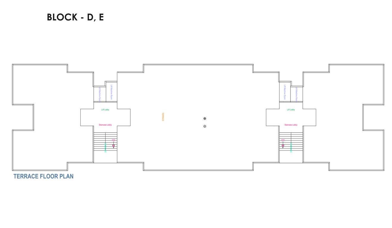 shubh heights Shubh Heights Block D Cluster Plan from 1st to 7th Floor