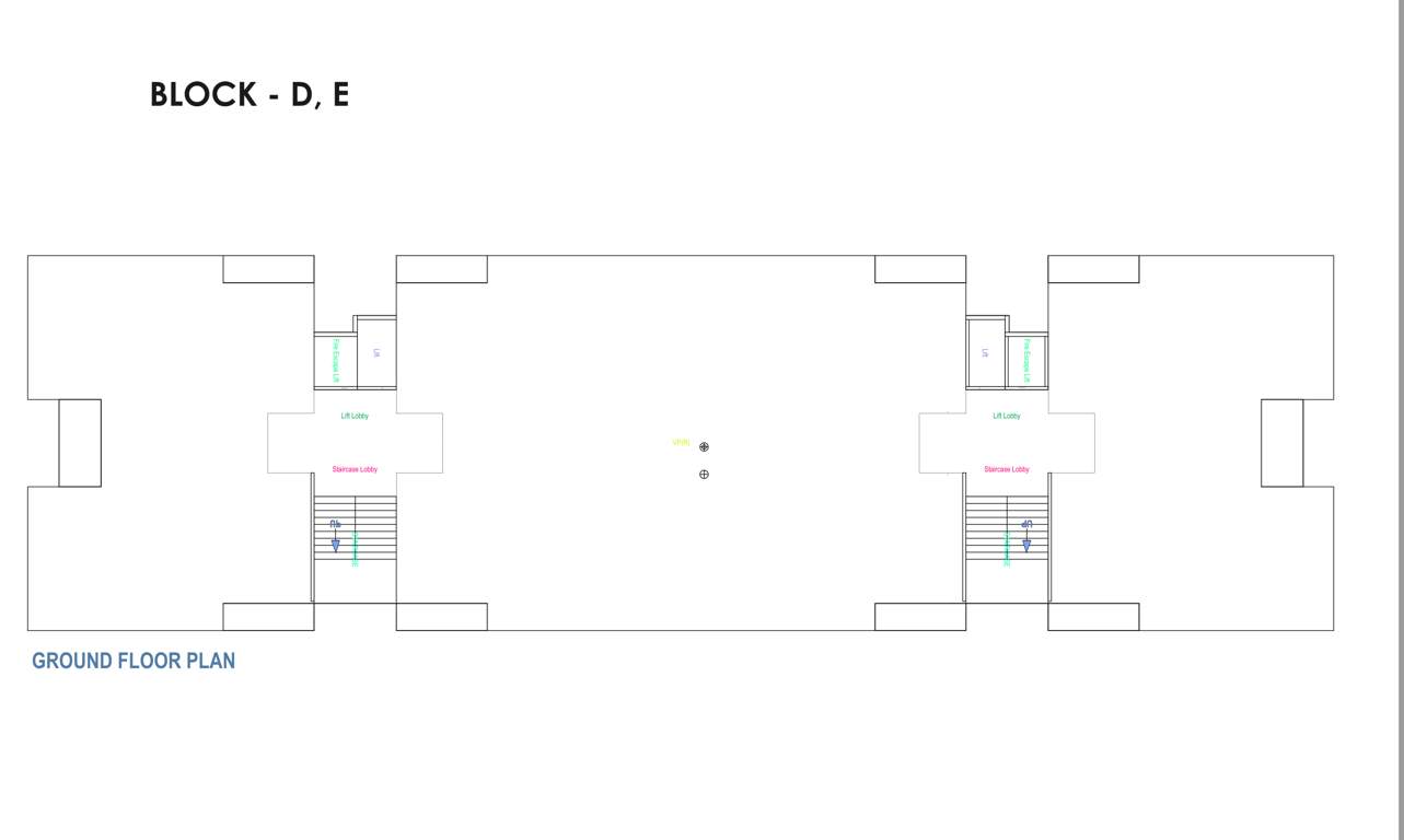 shubh heights Shubh Heights Block D Cluster Plan from 1st to 7th Floor