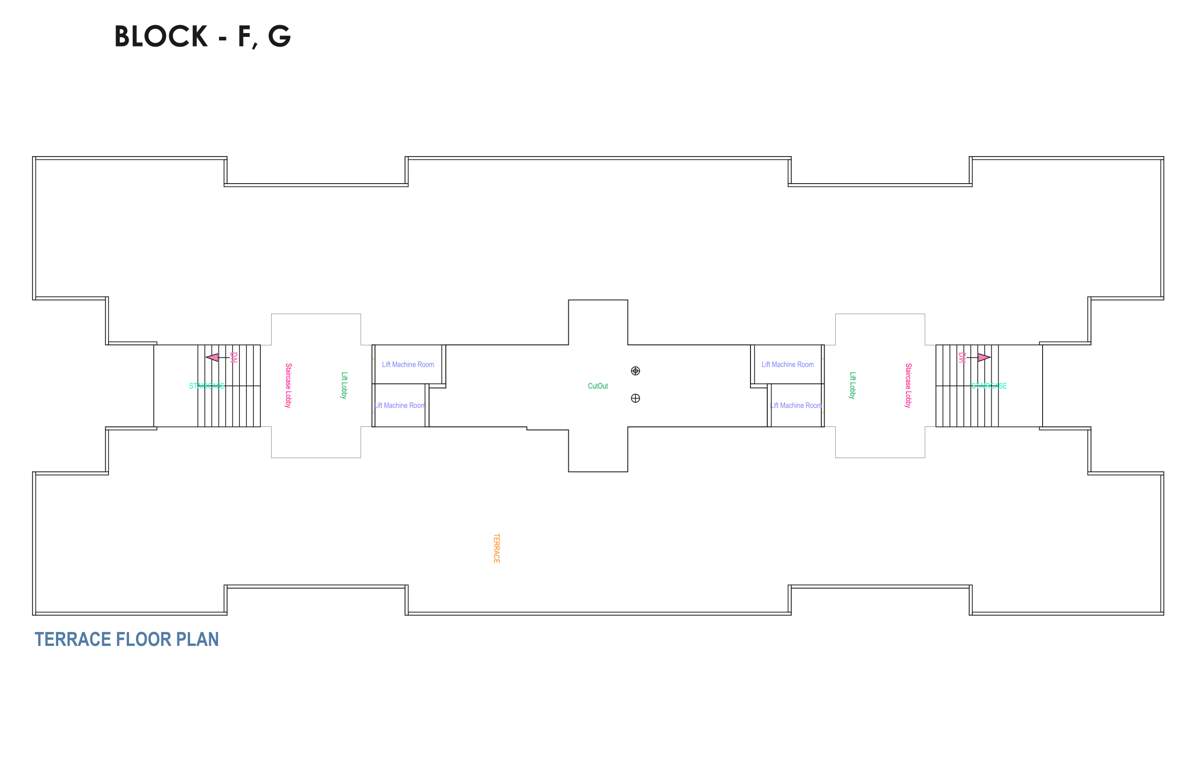 shubh heights Shubh Heights Block F Cluster Plan from 1st to 7th Floor