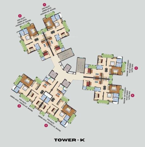  le-garden-phase-3-tower-k-l-m-&-n TOWER K Cluster Plan from 1st to 25th Floor