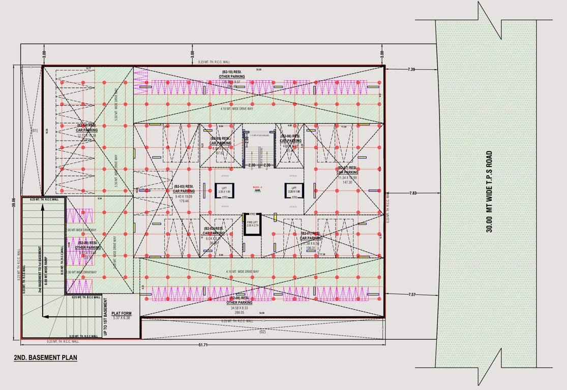 shyamvan Tower A Cluster Plan for basement Floor
