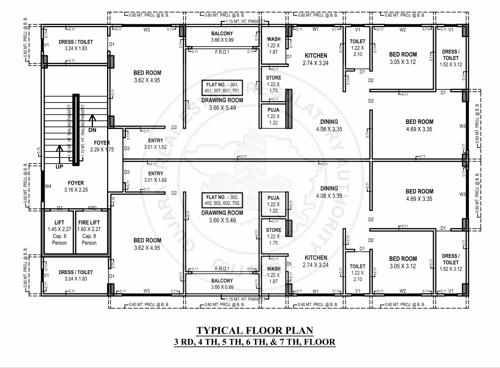  swapneel-spiti Swapneel Spiti Cluster Plan from 3rd to 7th Floor