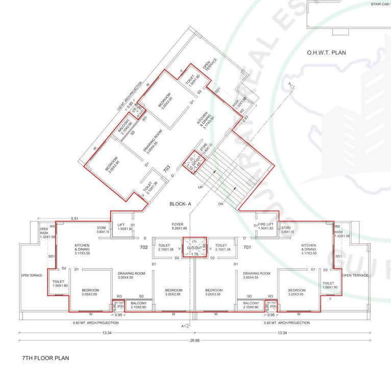  river 49 Tower B Cluster Plan for 7th Floor