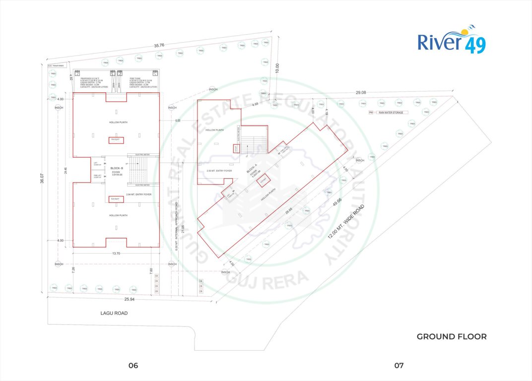  river 49 Tower B Cluster Plan for ground Floor