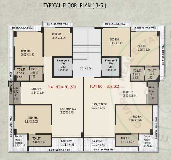  s-b-blessings S B Blessings Cluster Plan from 3rd to 5th Floor