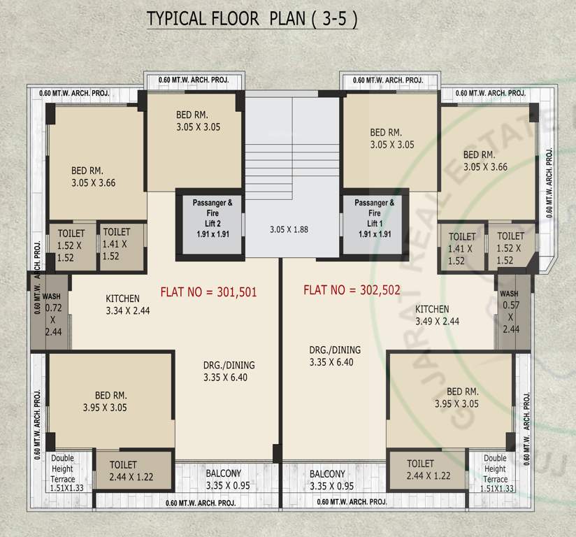  s b blessings S B Blessings Cluster Plan from 3rd to 5th Floor