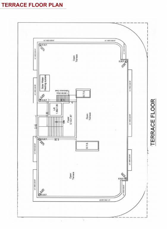  sumukh residency Block 1 Cluster Plan for Terrace Floor