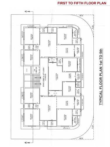 Block 1 Cluster Plan from 1st to 5th Floor sumukh-residency Block 1 Cluster Plan from 1st to 5th Floor