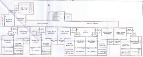  sai-residency-apartments A 1 Flat Building Cluster Plan from 1st to 7th Floor