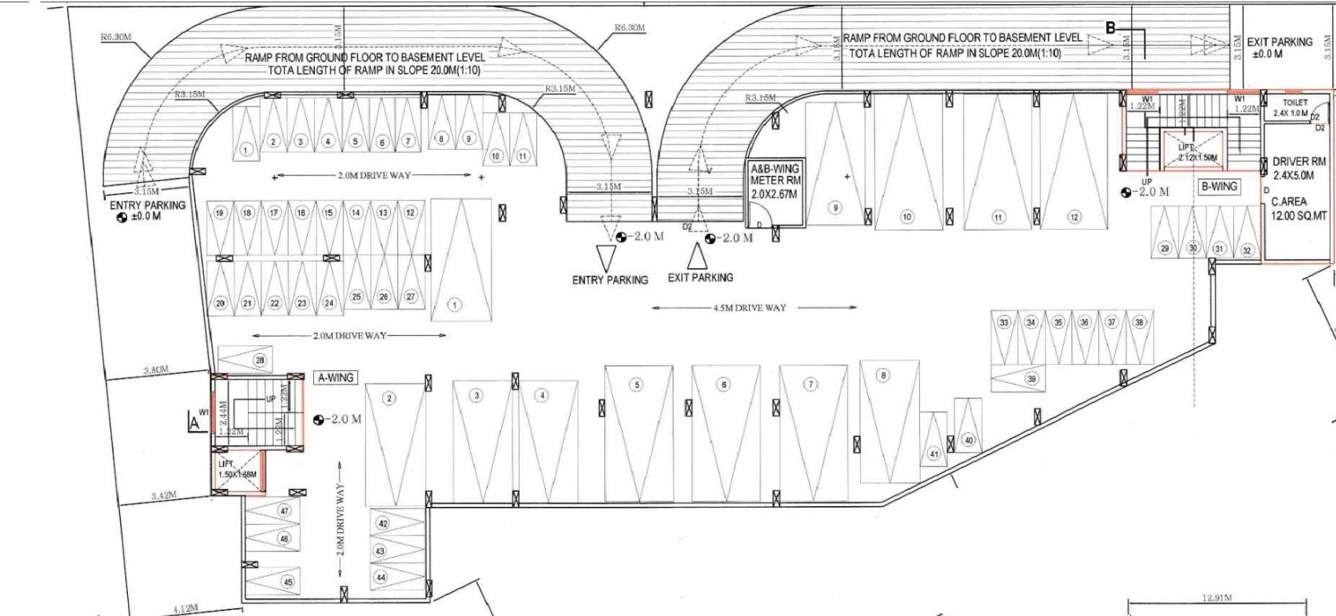 sahjeevan sahakari gruhnirman sanstha ltd Cluster Plan Basement