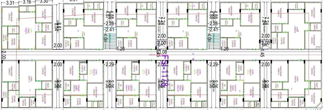  royal iconic towers Cluster Plan from 1st to 4th Floor