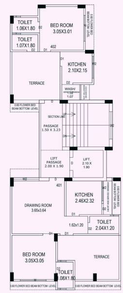  elegance A Cluster Plan for 4th Floor