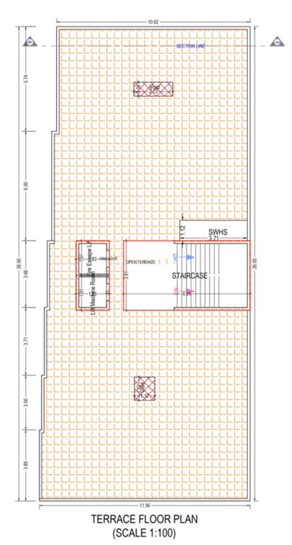  square 2 Magnum Square 2 Cluster Plan for terrace Floor