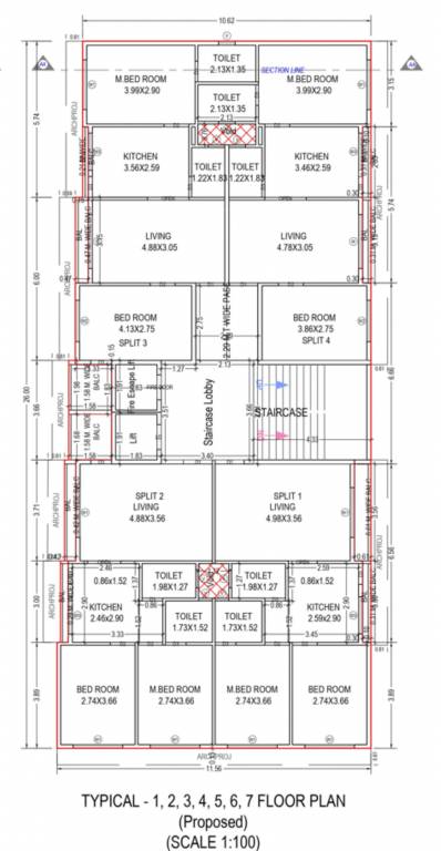  square 2 Magnum Square 2 Cluster Plan from 1st to 7th Floor