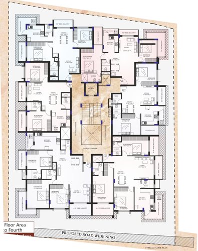  kanishka Kanishka Cluster Plan from 1st to 4th Floor