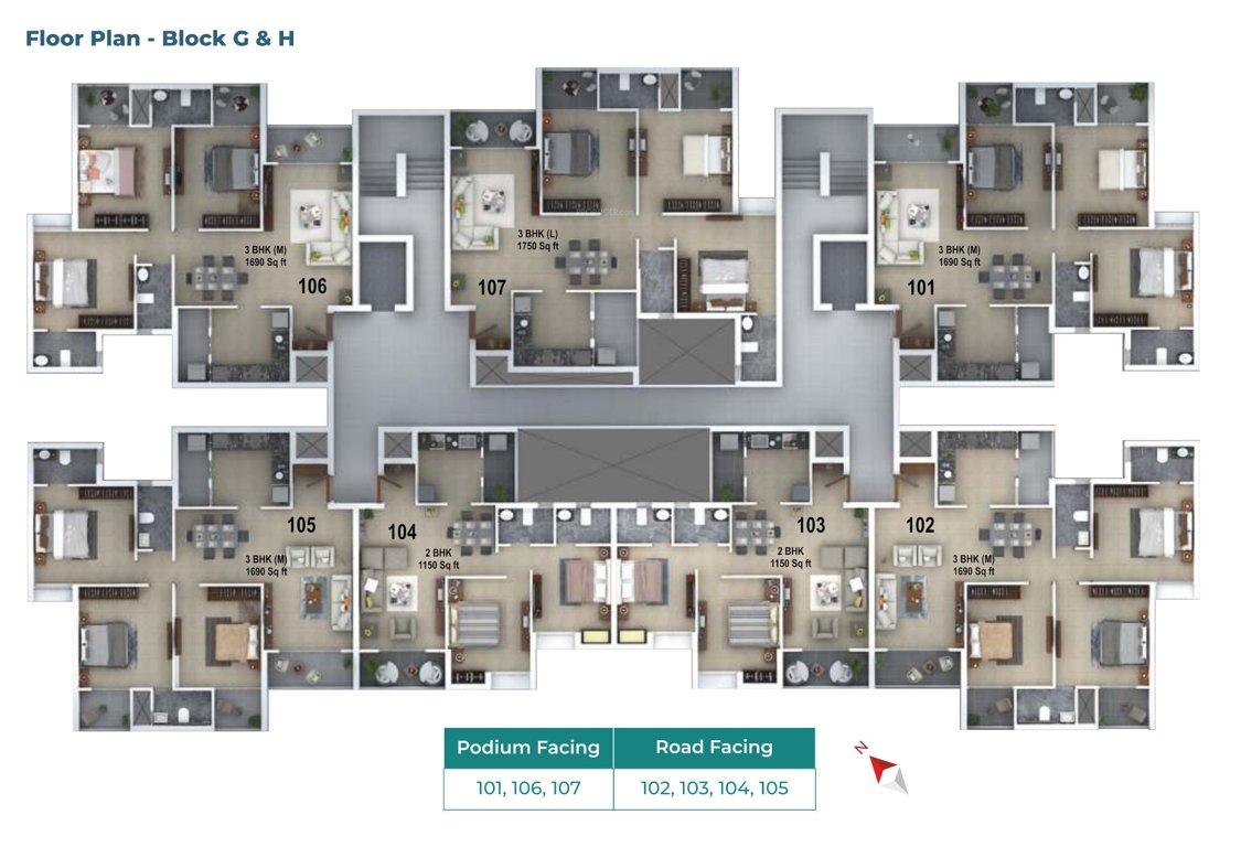  heights phase 2 g h i j k l BLOCK H Cluster Plan