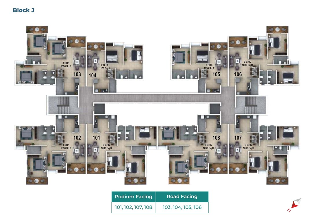  heights phase 2 g h i j k l BLOCK J Cluster Plan