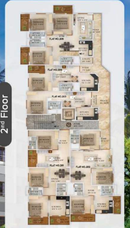  venkateshwara residency Venkateshwara Residency Cluster Plan from 2nd to 3rd Floor