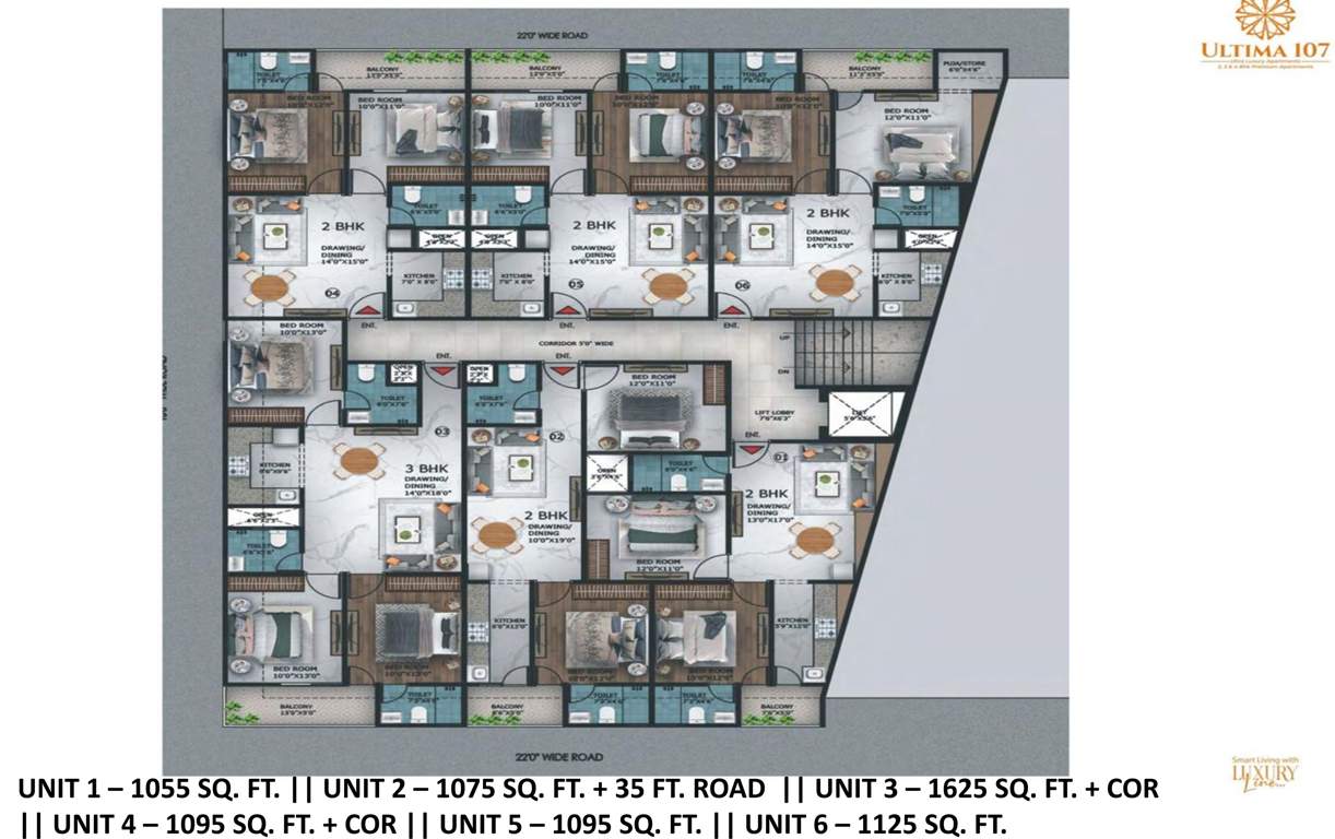  arenaa heights the ultima 107 Arenaa Heights The Ultima 107 Block A Cluster Plan from 1st to 4th Floor
