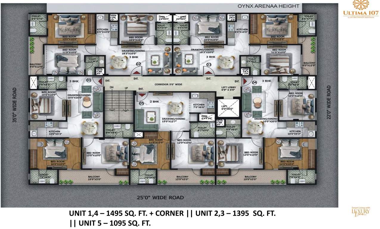  arenaa heights the ultima 107 Arenaa Heights The Ultima 107 Block A Cluster Plan from 1st to 6th Floor