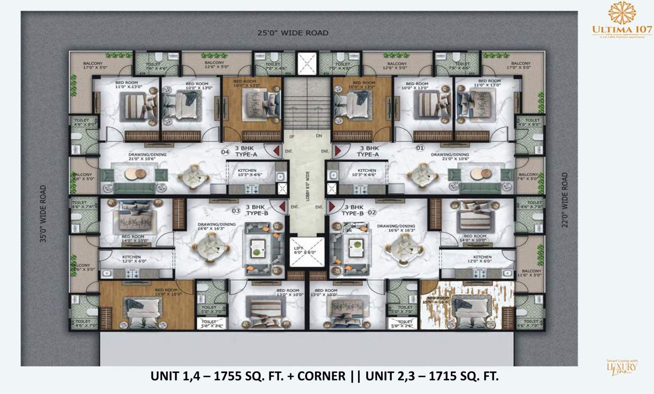  arenaa heights the ultima 107 Arenaa Heights The Ultima 107 Block A Cluster Plan from 1st to 8th Floor