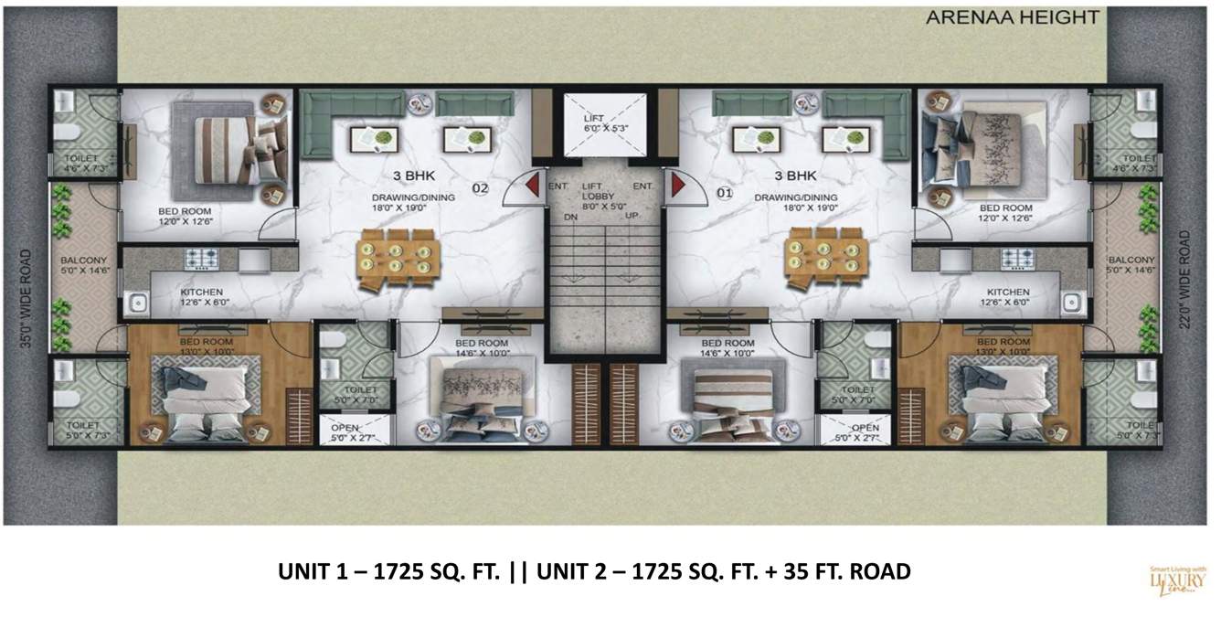  arenaa heights the ultima 107 Arenaa Heights The Ultima 107 Block C Cluster Plan from 1st to 2nd Floor