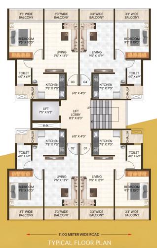  hari-niwas Hari Niwas Cluster Plan from 1st to 7th Floor