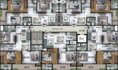 Tower A Cluster Plan oynx-arenaa-heights-the-ultima-107 Tower A Cluster Plan