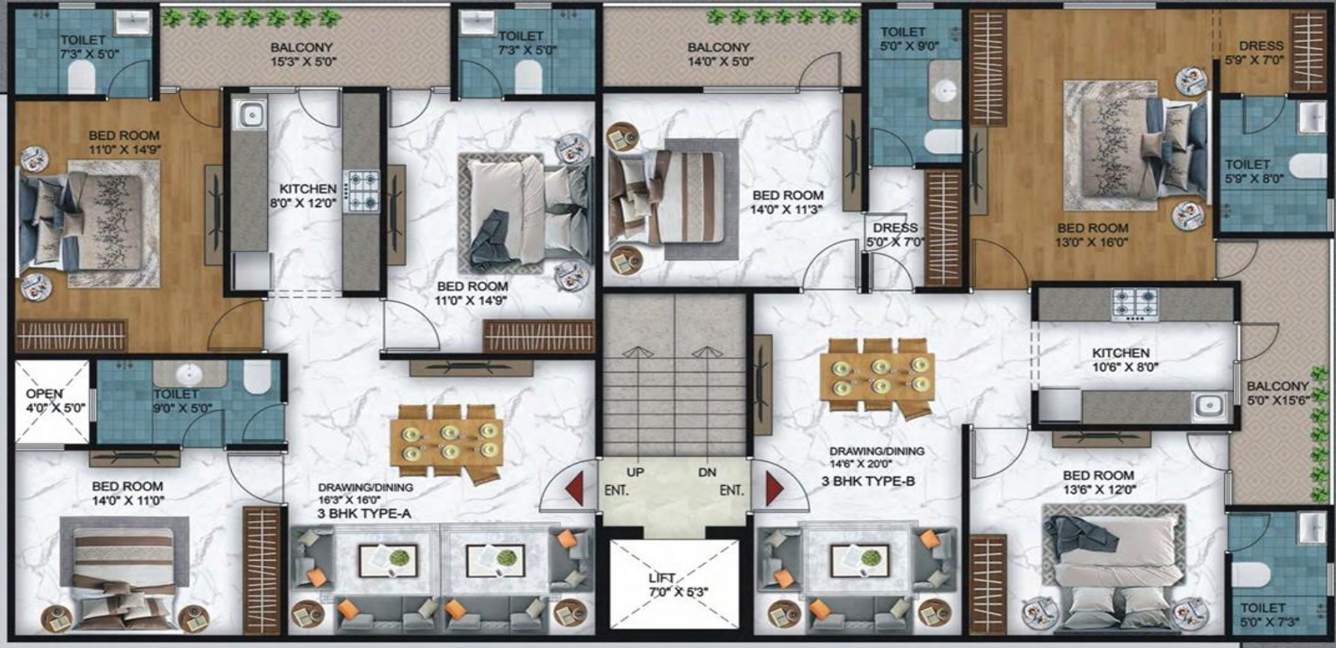  oynx arenaa heights the ultima 107 Tower B Cluster Plan