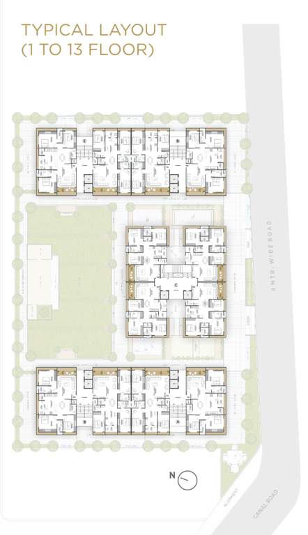  revanta Revanta Block A, B, C & D Cluster Plan from 1st to 13th Floor