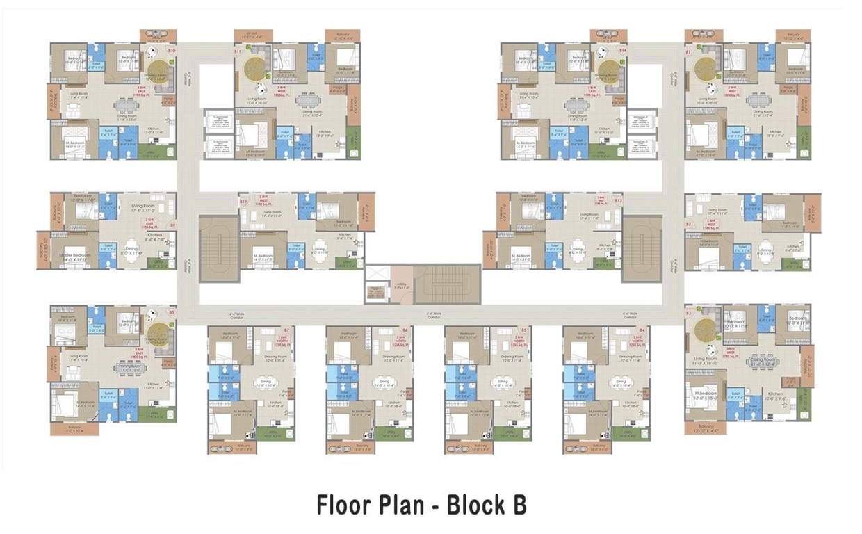  shangrila apartments Prakruthi Shangrila Apartment B Cluster Plan