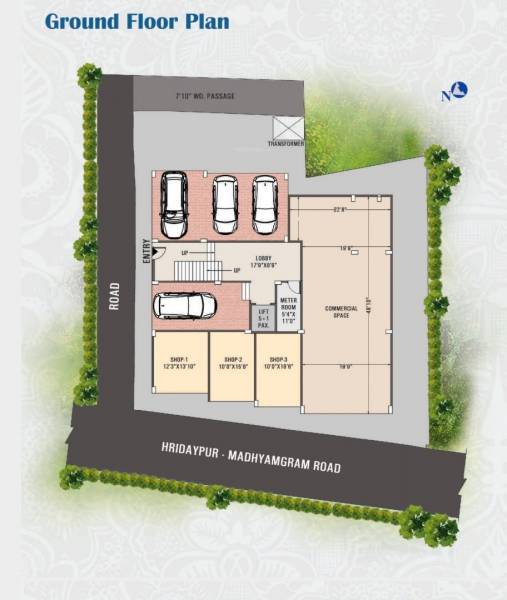  biswanath-residency Biswanath Residency Cluster Plan for ground Floor