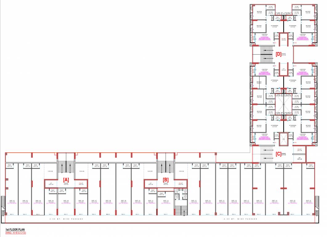sahjanand empire Tower C Cluster Plan for 1st Floor