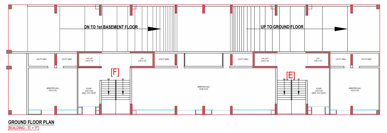 sahjanand empire Tower E Cluster Plan for ground Floor