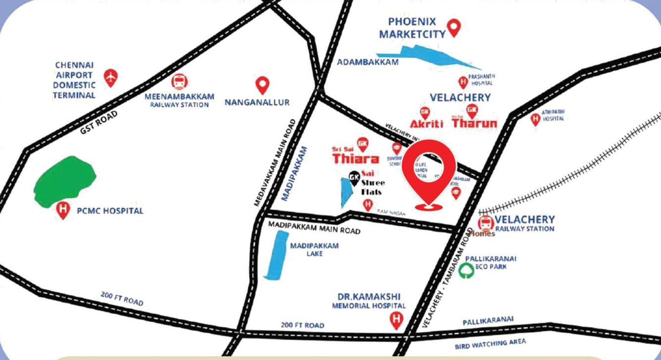  santhosh flats Location Plan