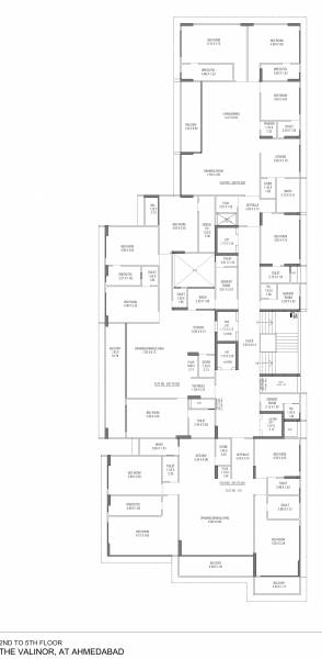  the-valinor Tower A Cluster Plan from 2nd to 5th Floor