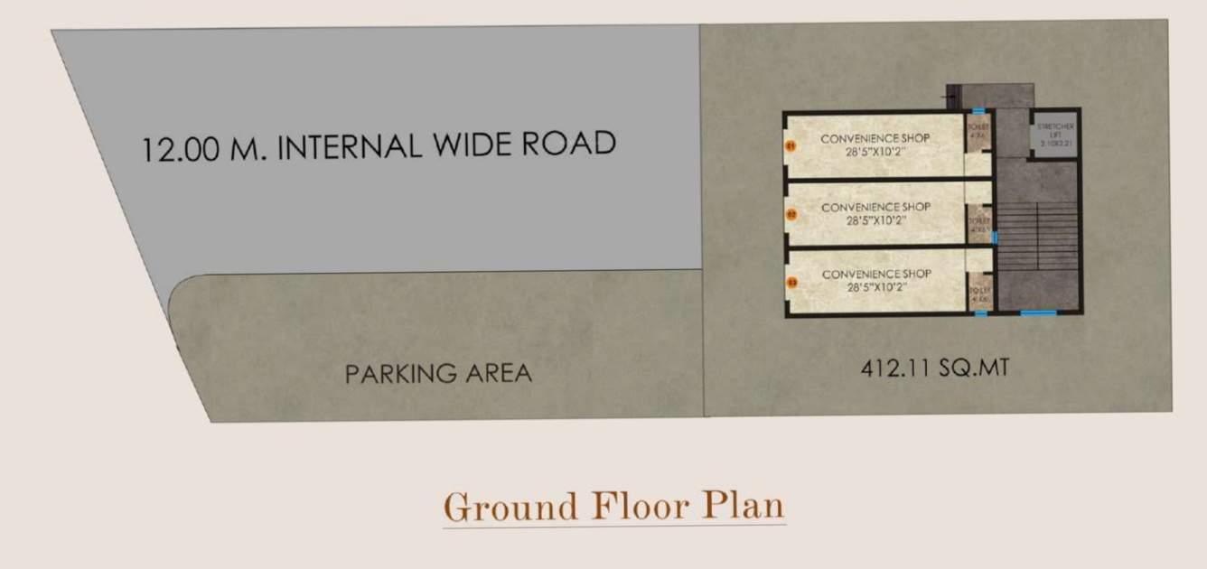  park building no 3 Sector 1 Building No 3  rajani Hills Ground Cluster Plan