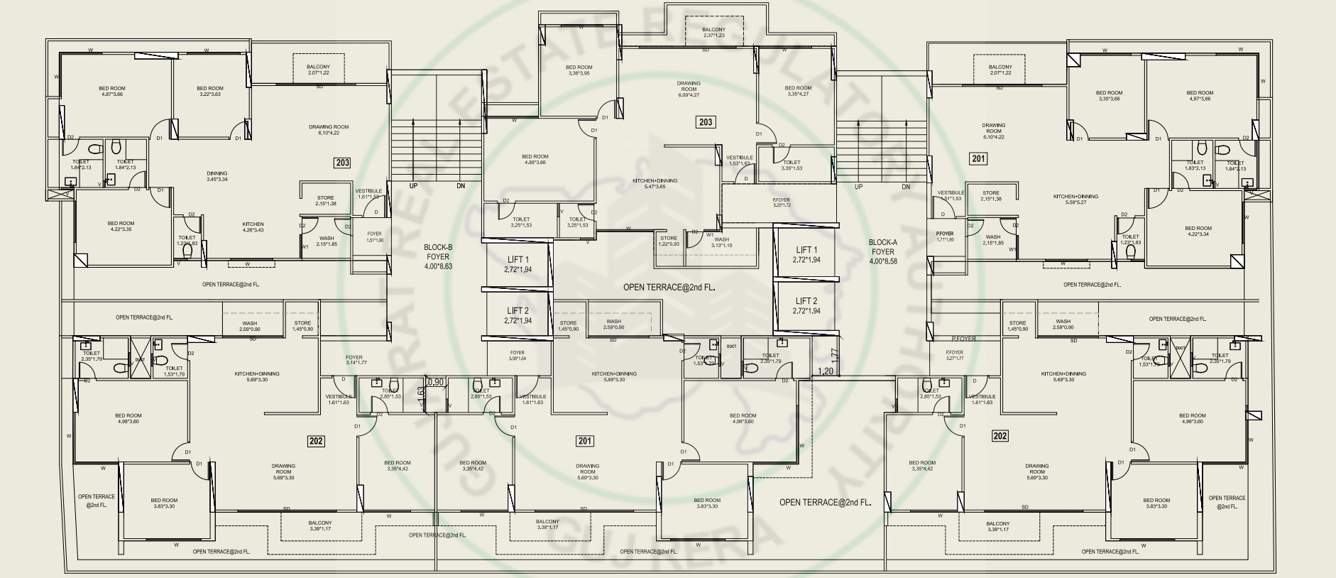  sphiria shine Block A+B Cluster Plan from 2nd to 12th Floor