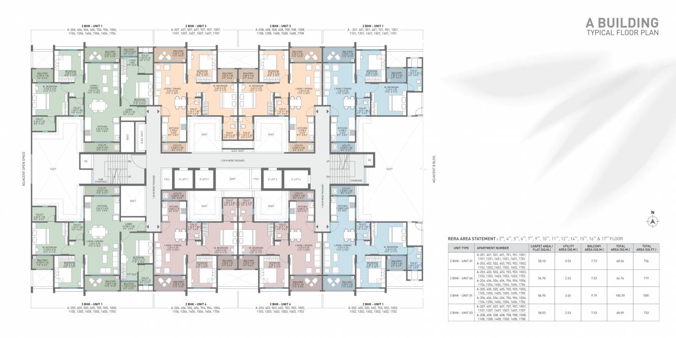  aa privilege A Building Cluster Plan for Typical Floor