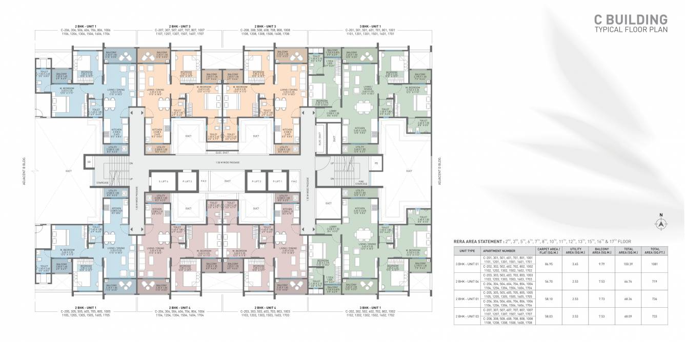  aa privilege C Building Cluster Plan for Typical Floor