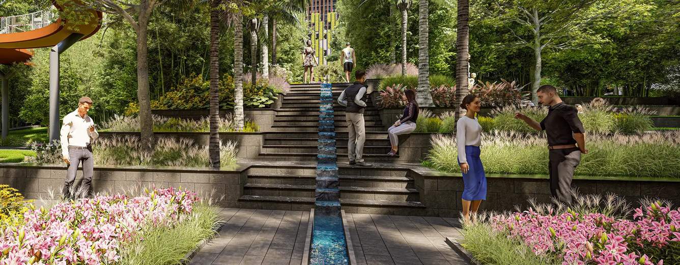 kohinoor central park phase ii Landscape Garden and Tree Planting